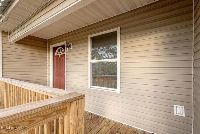 view of doorway to property