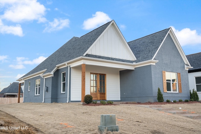 view of front of house featuring french doors