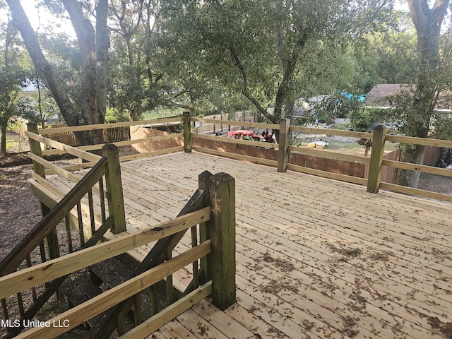 view of wooden deck