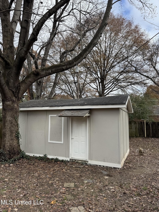 view of outdoor structure