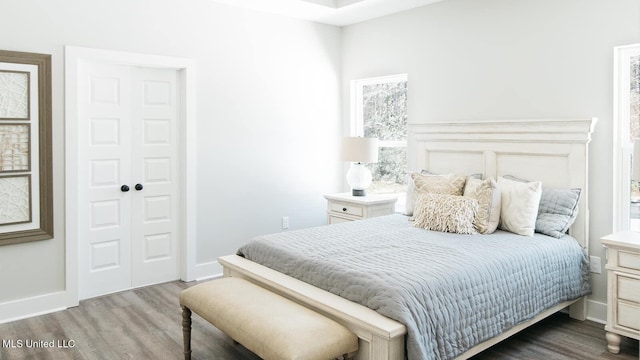 16043 W Dedeaux Rd, Gulfport, MS 39503 - bedroom with wood finished floors and a closet