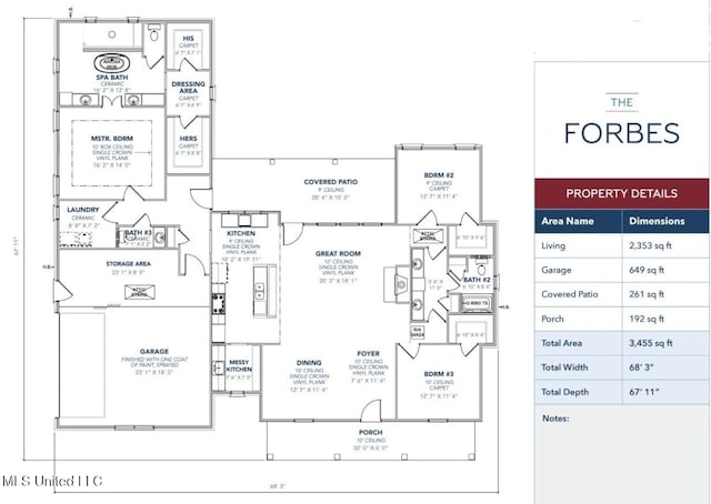 16043 W Dedeaux Rd, Gulfport, MS 39503 - view of property floor plan