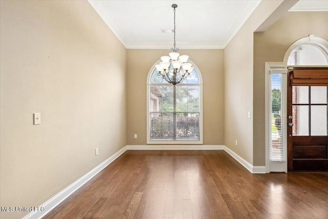 403 Chesney Ct, Madison, MS 39110 - entrance foyer featuring healthy amount of natural light, a chandelier, wood finished floors, baseboards, and ornamental molding