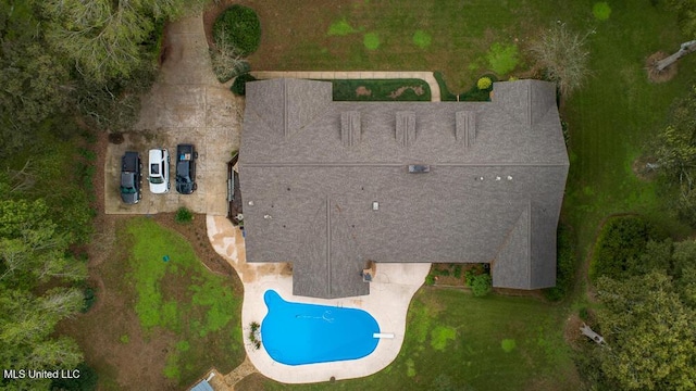 305 Creekbend Rd, Natchez, MS 39120 - view from above of property featuring a pool area