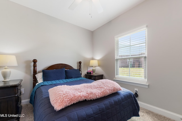 16872 W Landon Green Cir, Gulfport, MS 39503 - bedroom with carpet flooring, baseboards, and ceiling fan