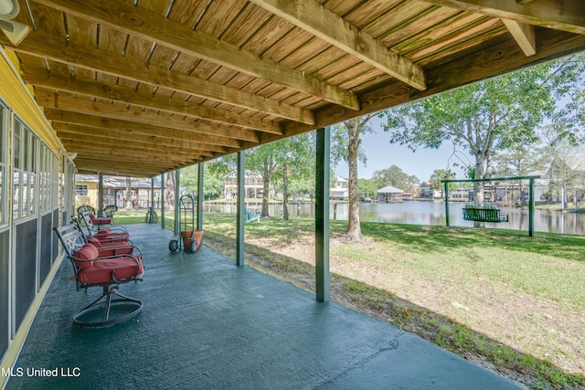 6132 Shawnee St, Kiln, MS 39556 - view of patio with a water view