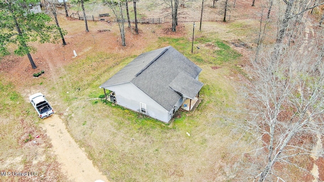 bird's eye view featuring a rural view