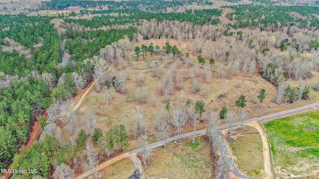 drone / aerial view with a rural view