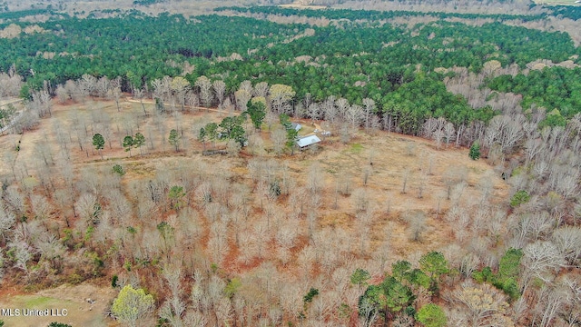 birds eye view of property with a rural view