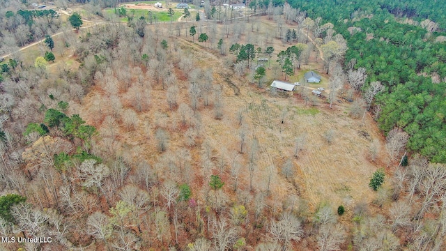 drone / aerial view with a rural view