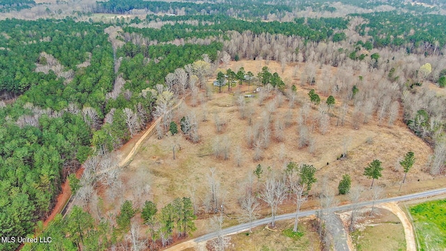 aerial view with a rural view