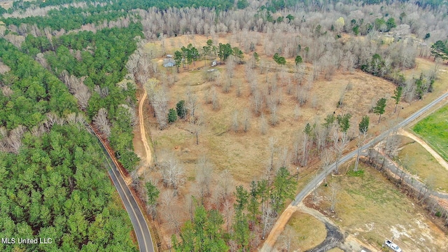 aerial view with a rural view