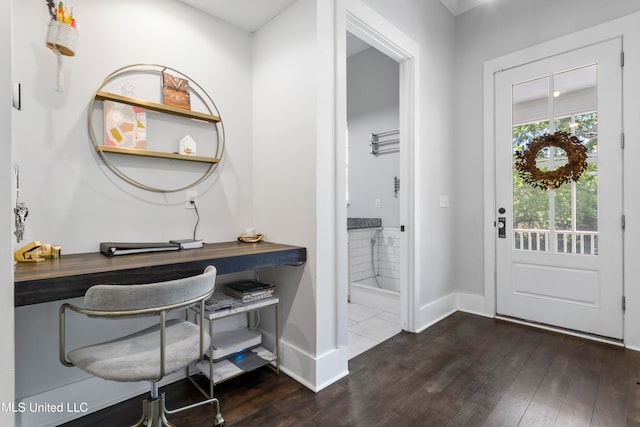 entryway featuring dark hardwood / wood-style floors