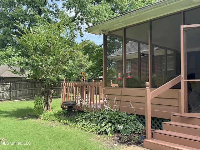 2610 Dickens Place Dr, Southaven, MS 38671 - view of yard with a sunroom