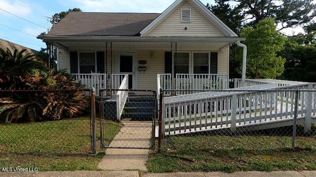 bungalow-style home featuring covered porch