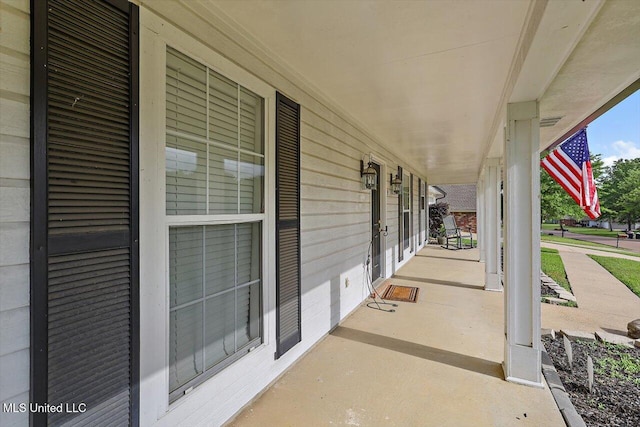 view of patio / terrace with a porch