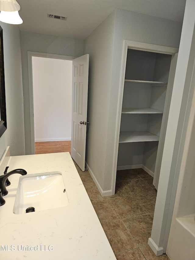 bathroom with vanity