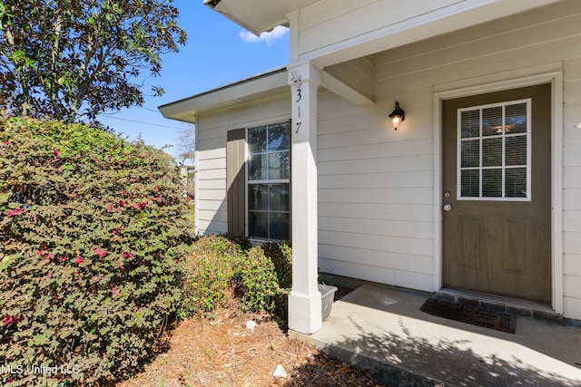 view of doorway to property