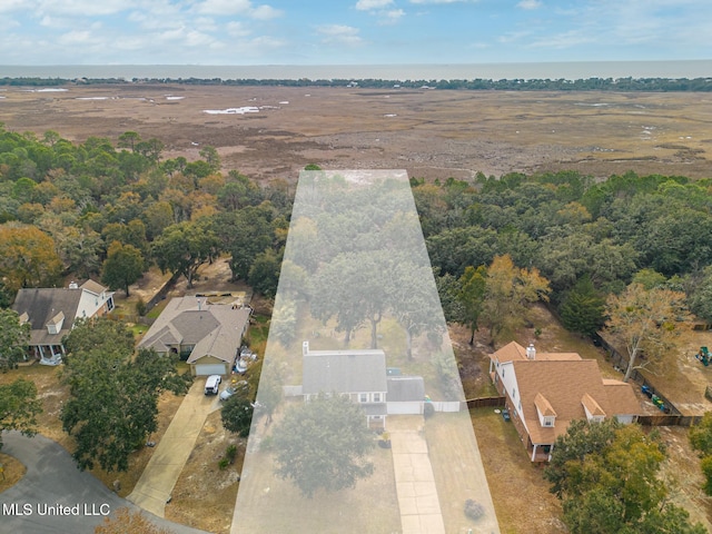 7809 Clamshell Ave, Ocean Springs, MS 39564 - aerial overview of property's location with nearby suburban area