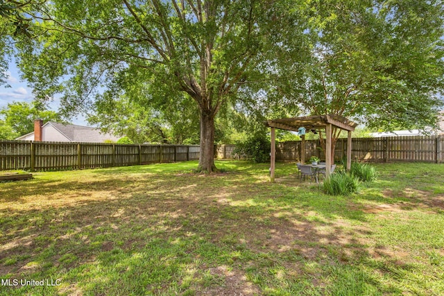 215 Cobblestone Dr, Madison, MS 39110 - fenced backyard featuring a pergola