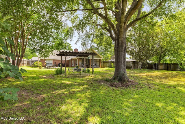 215 Cobblestone Dr, Madison, MS 39110 - fenced backyard featuring a pergola and a patio