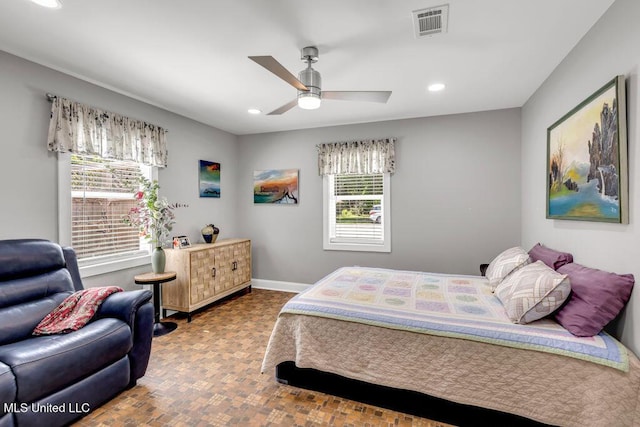 2085 Pat Ln, Biloxi, MS 39531 - bedroom with recessed lighting, baseboards, and ceiling fan