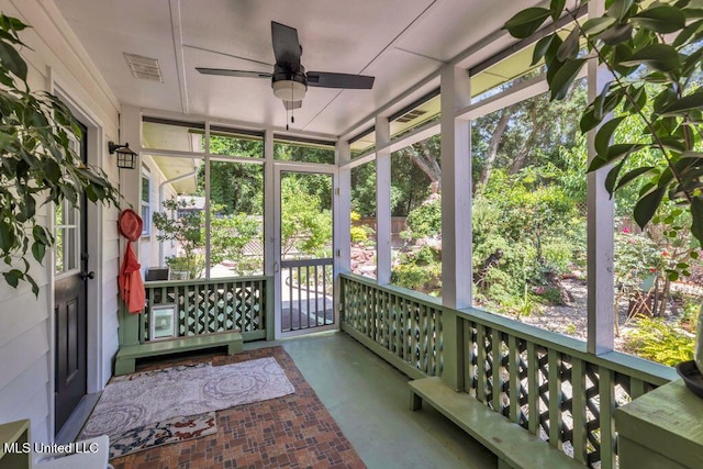 2085 Pat Ln, Biloxi, MS 39531 - sunroom / solarium featuring ceiling fan