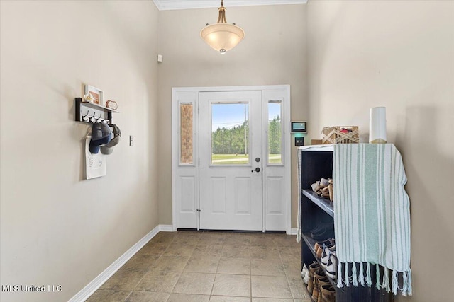 21915 Huntington Forest Dr, Saucier, MS 39574 - entryway featuring baseboards and a towering ceiling