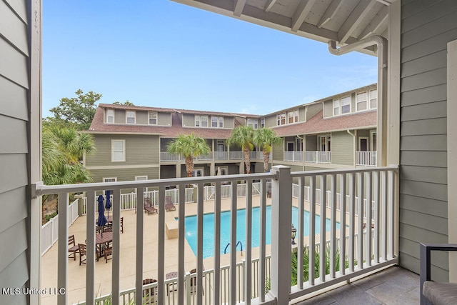 balcony with a patio