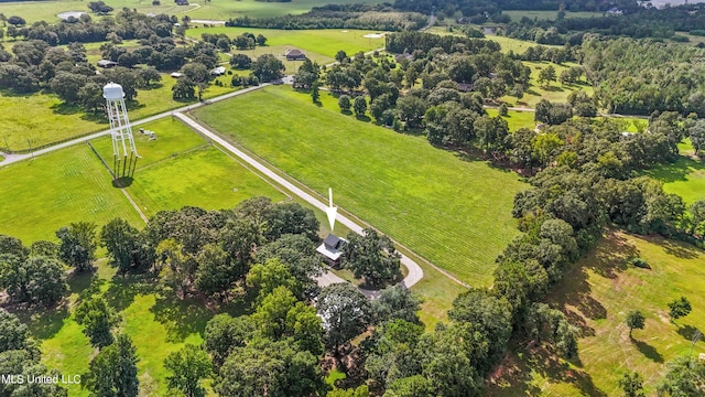 drone / aerial view with a rural view