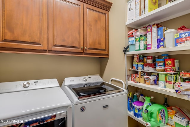 3 Rue Orleans Ct, Long Beach, MS 39560 - washroom featuring washing machine and clothes dryer and cabinet space