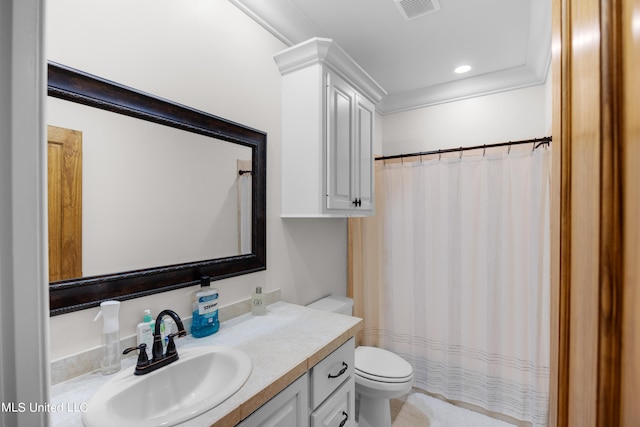 bathroom with toilet and vanity