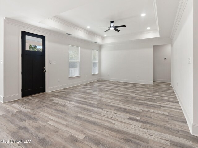 interior space with light hardwood / wood-style floors and plenty of natural light