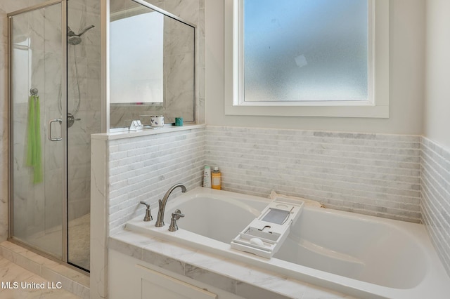 101 Coventry Ln, Canton, MS 39046 - bathroom featuring a garden tub and a stall shower