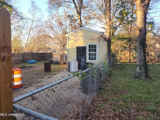 exterior space featuring central AC unit