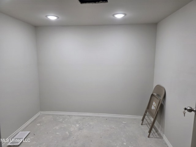 45 Carlsbad, Hattiesburg, MS 39402 - empty room featuring baseboards and unfinished concrete flooring
