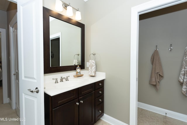 bathroom featuring vanity