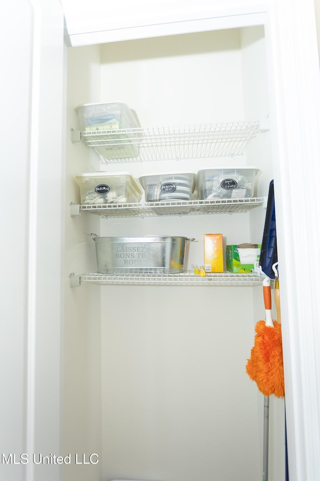 view of pantry