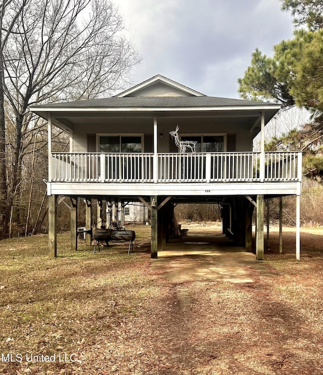 588 Church St, Fayette, MS 39069 - view of front of house featuring a carport and driveway