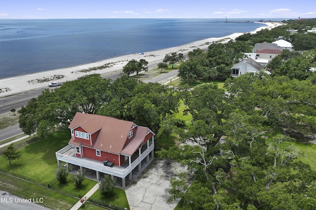 5200 W Beach Blvd, Gulfport, MS 39501 - drone / aerial view of waterfront with a beach