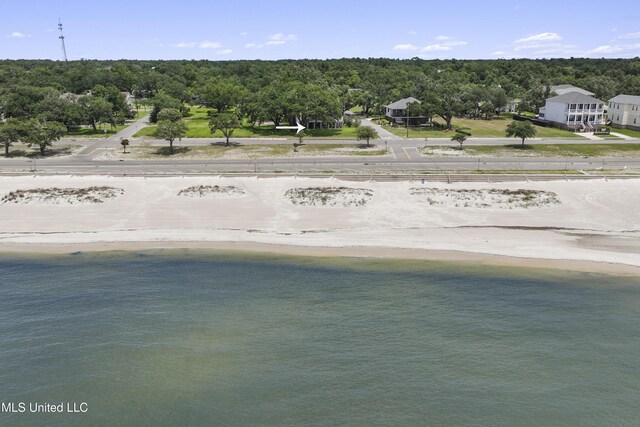 5200 W Beach Blvd, Gulfport, MS 39501 - drone / aerial view of expansive beach and a heavily wooded area
