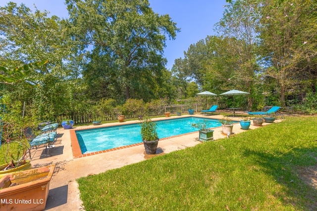 3775 Coker Rd, Madison, MS 39110 - view of pool featuring a patio area and view of wooded area