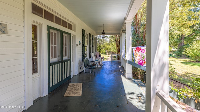 view of patio / terrace featuring a porch