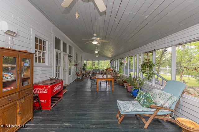 3775 Coker Rd, Madison, MS 39110 - sunroom with ceiling fan and outdoor dining area