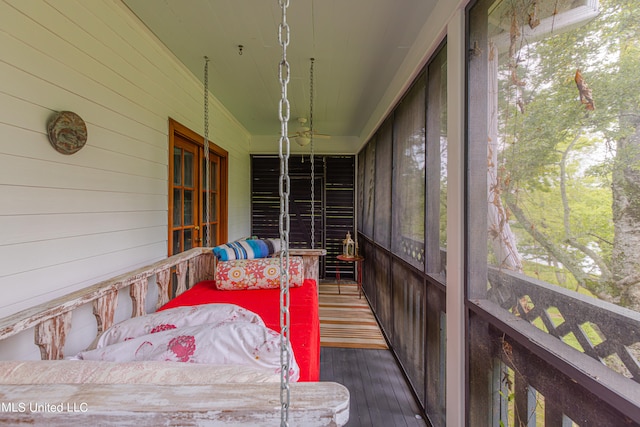 view of sunroom / solarium