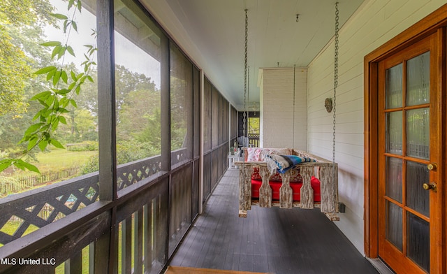 view of sunroom / solarium