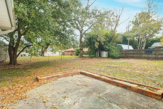 view of yard with a patio area