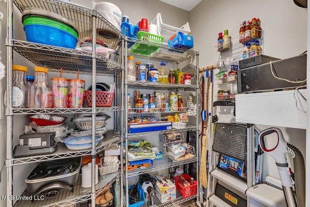 view of pantry