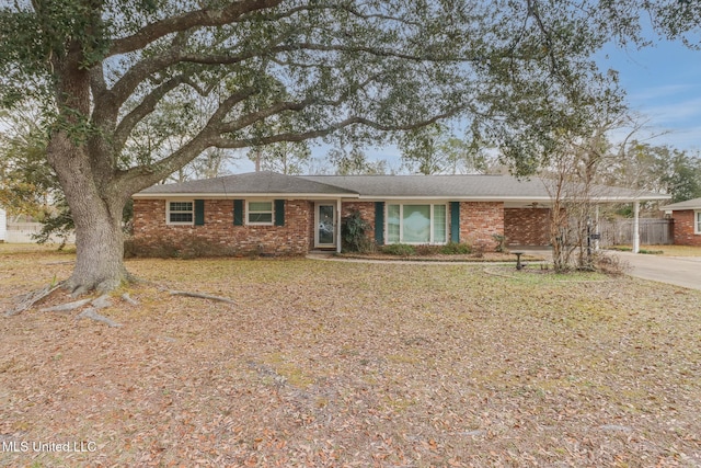 view of ranch-style house