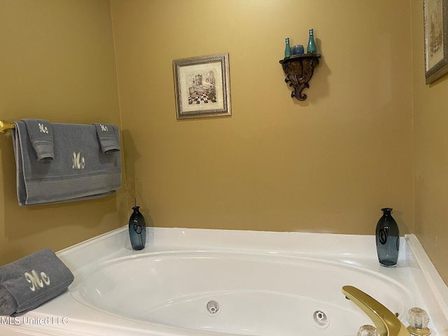 bathroom featuring a bath